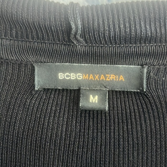 BCBGMaxazria black zip up lightweight sweatshirt Womans size medium - Picture 2 of 3